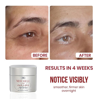 Mitchell USA Night Therapy Anti Aging Night Cream for Women & Men | Reduce Wrinkles & finelines | Lotus Seed Extract & Brahmi Extract | Cocoa Seed Butter Citric Acid | For All Glowing Skin Types | 50g