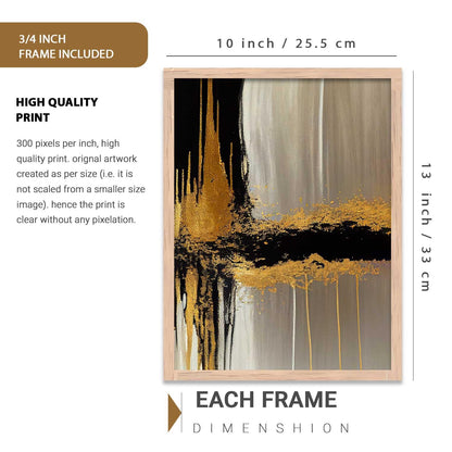 Painting for Wall Decoration - Modern Art Wall Decor Framed Painting for Living Room Bedroom - Framed Wall Posters/Paintings with Frame Set of 3 (Art 5, 10x13 inch)