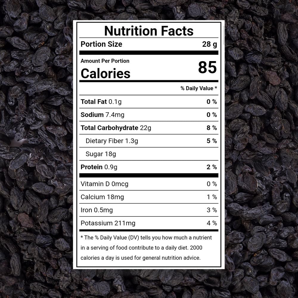 Raneja Premium Afghani Seedless Black Raisins 300g | High in Antioxidant Kali Kishmish/Kismis Dry Fruits, Healthy Snacks | Rich in Fiber & Potassium | Naturally Sweet & Tasty