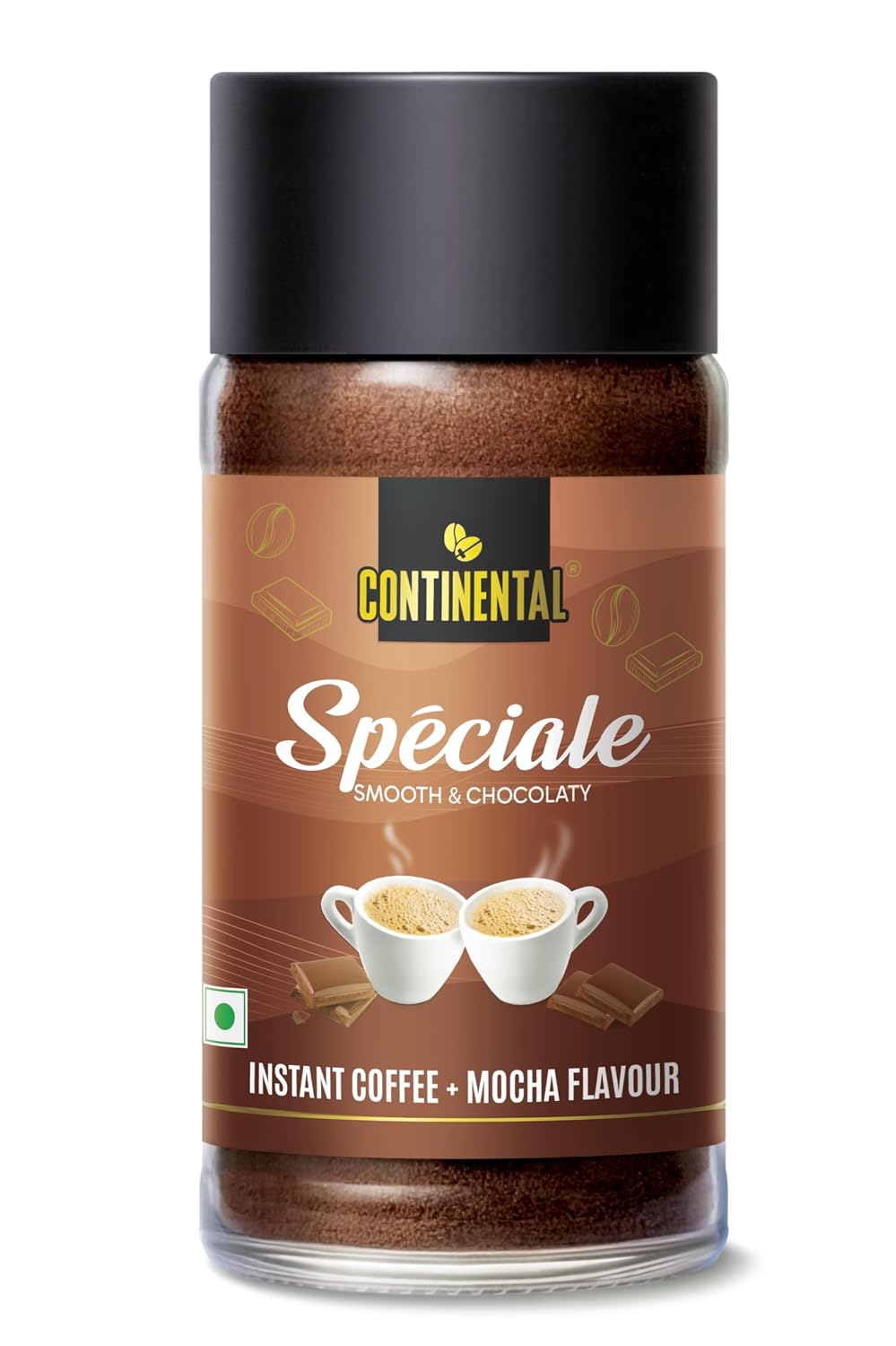 Continental Speciale | Mocha Flavoured Coffee | 50 gm Jar | Makes 25 Cups | Instant flavored Coffee Powder for both Hot & Cold Coffee | Medium Roast