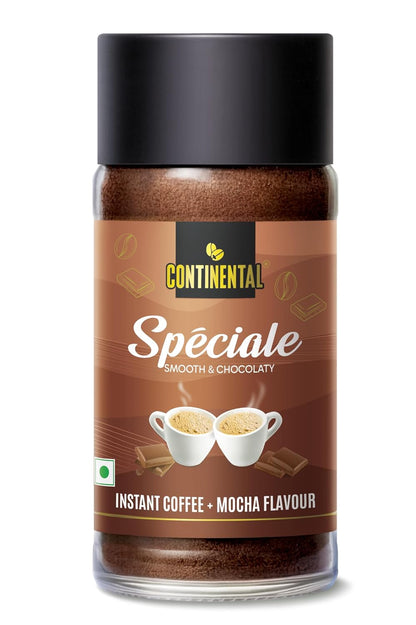 Continental Speciale | Mocha Flavoured Coffee | 50 gm Jar | Makes 25 Cups | Instant flavored Coffee Powder for both Hot & Cold Coffee | Medium Roast