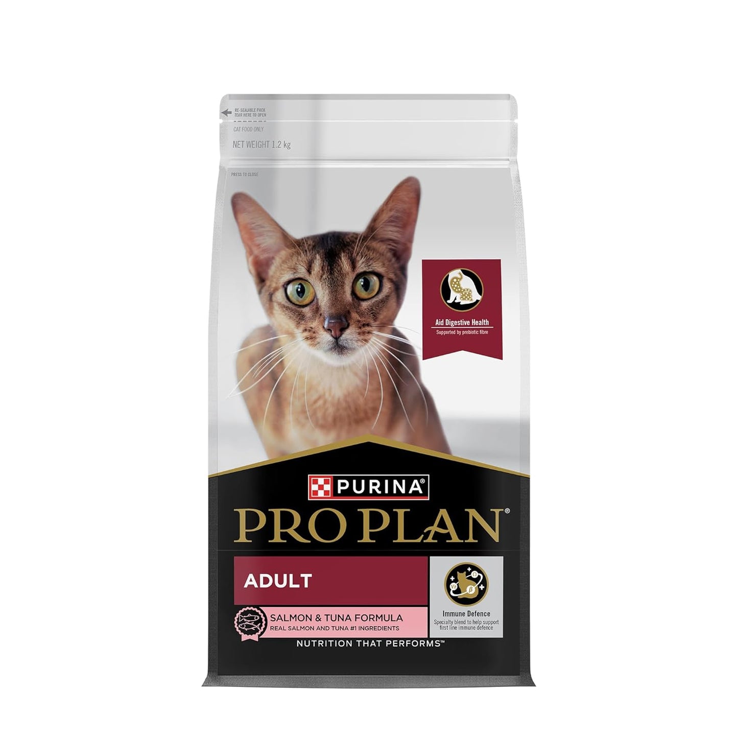 Purina Pro Plan Adult Cat Dry Food with Salmon & Tuna, 1.2kg Pack | With Salmon & Tuna, Complete & Balanced Nutrition, High Protein, Essential Vitamins & Minerals