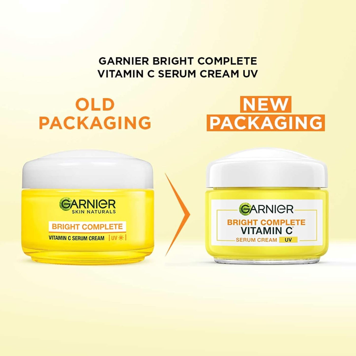 Garnier Skin Naturals Bright Complete Vitamin C Serum UV Cream, Vitamin C Day Cream for Sun Protection and Skin Brightening - Suitable For all Skin Types, 45g