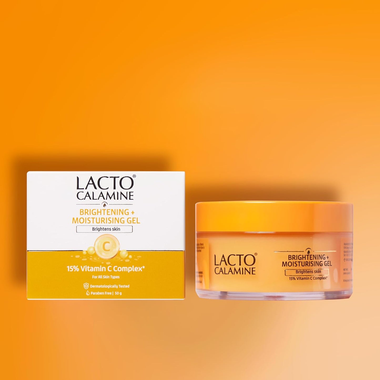 Lacto Calamine 15% Vitamin C Moisturizer for Face | 50g x Pack of 1 | Vitamin C Complex Skin Brightening Face Moisturiser | Dermatologically Tested | Non Sticky & Quick Absorbing for Glowing Skin