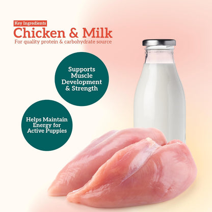Himalaya Healthy PET Food for Puppies | Chicken & Milk | 1.2kg | Complete & Balanced Nutrition with Black Pepper, Oats & Papaya