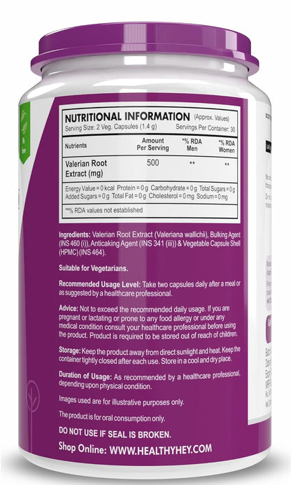 Supplement container with purple lid and label on a white background