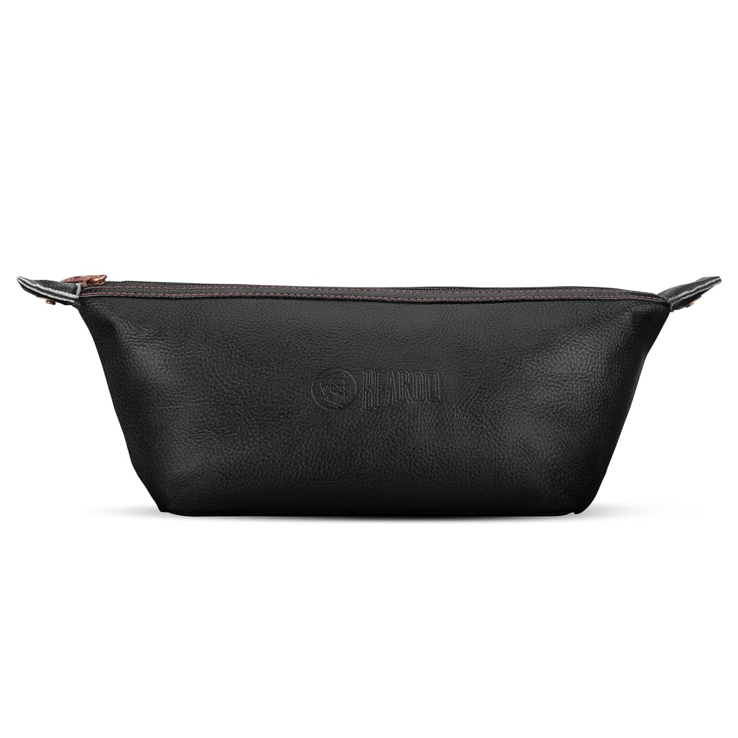 Beardo Travel Pouch for Accessories|Stylish Toiletry Organizer Kit for Men & Women||Vegan Leather Waterproof Cosmetic Bag for Travel Essentials, 22 x 15.4 x 15.4 Centimeters, Black