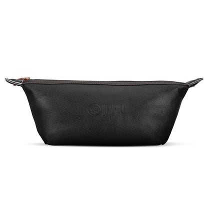 Beardo Travel Pouch for Accessories|Stylish Toiletry Organizer Kit for Men & Women||Vegan Leather Waterproof Cosmetic Bag for Travel Essentials, 22 x 15.4 x 15.4 Centimeters, Black