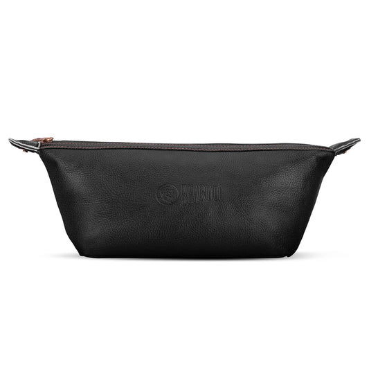 Beardo Travel Pouch for Accessories|Stylish Toiletry Organizer Kit for Men & Women||Vegan Leather Waterproof Cosmetic Bag for Travel Essentials, 22 x 15.4 x 15.4 Centimeters, Black