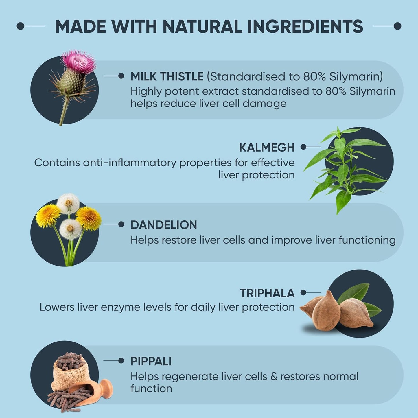 Dr. Vaidya Liver Restore Tablets | Ayurvedic Liver Detox & Care Supplement | Supports Liver Health, Cleansing, Digestion & Metabolism | With Milk Thistle, Triphala, Dandelion | 30 Tablets