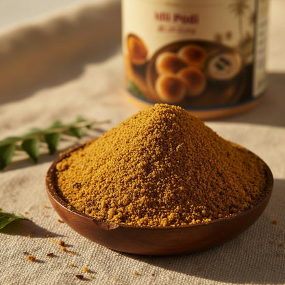 Rassalu Foods Traditional Andhra Idly Podi 150g | Milagai | Idli Dosa | Gun Powder | Spiced Lentil Chutney Powder | Breakfast | Travel Friendly | No Preservatives