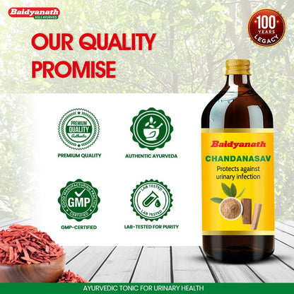 Baidyanath Chandanasav | Effective in Urinary Disorders and Kidney Diseases | With Rakt Chandan, Safed Chandan, Manjith, Mulethi | 450ml