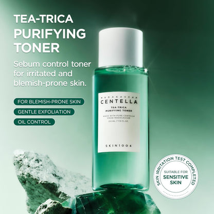 SKIN1004 Tea-Trica Purifying Toner, 210ml – Acne Care & Soothing Hydration Facial Toner with Tea Tree & Centella Asiatica for Oily, Sensitive & Acne-Prone Skin, Korean Skincare Formula