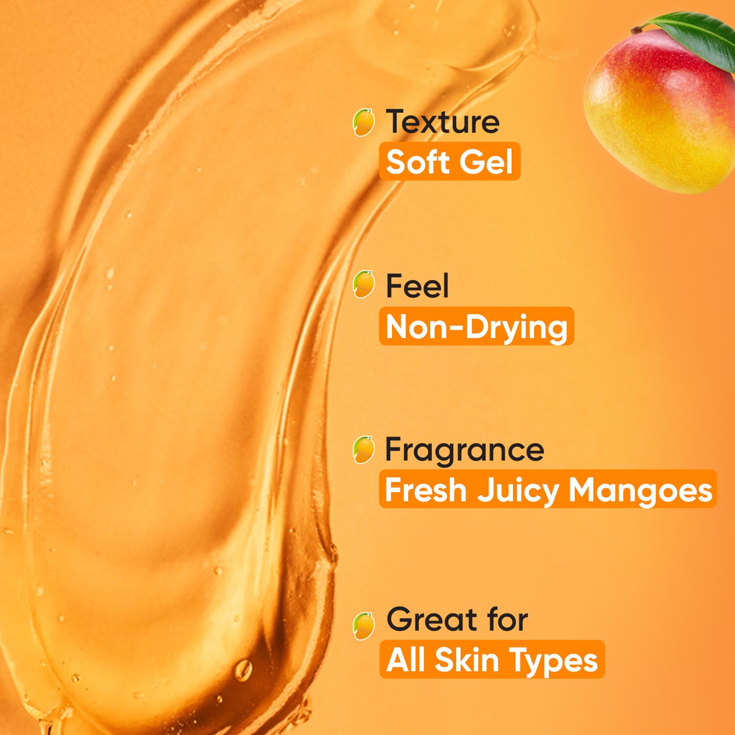 Zephivo Dot & Key Mango Detan Gel Face Wash | Gently Cleanses Skin From Dirt & Oil | Fades Stubborn Tan | For All Skin Types | 100ml
