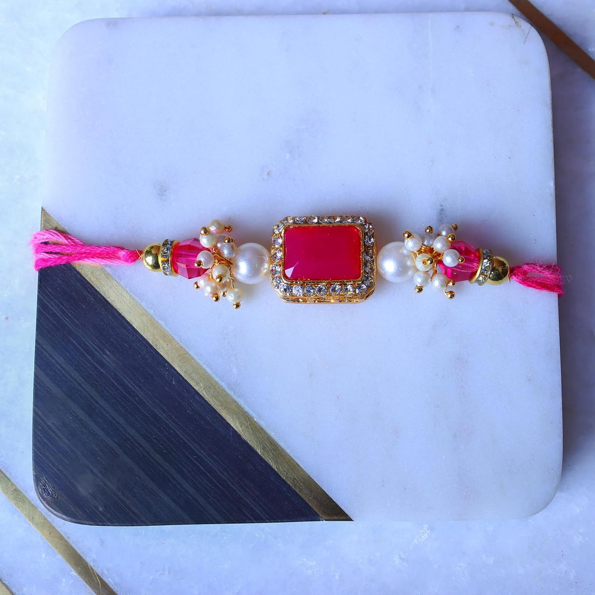 SAUDEEP INDIA Feng Shui Crystal Tortise with Plate for Good Luck with Rakhi for Brother | Turtle for Vastu Home Decor(Bhai-Rakhi with Gift Hamper)