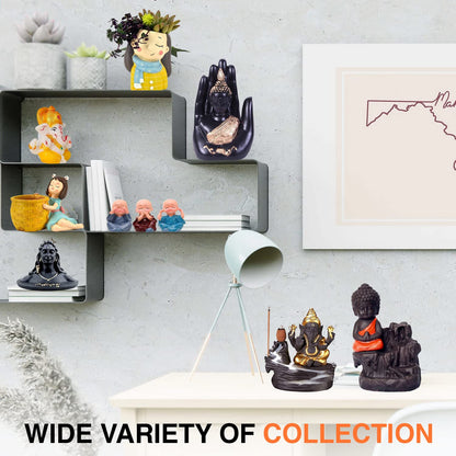 Handicrafts Villa Mini Ganesha Murti for Home Décor, Car Dashboard, Decorative Gift, Puja Home, Office, Living Room, Temple Décor, Showpiece Item