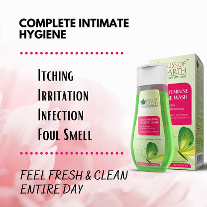 Bliss of Earth® DailyFresh Feminine Hygiene Wash | 100ML | Enriched With Bliss of Earth Alcohol Free Witch Hazel & Australian Tea Tree Essential Oil | Great For Daily Intimate Care