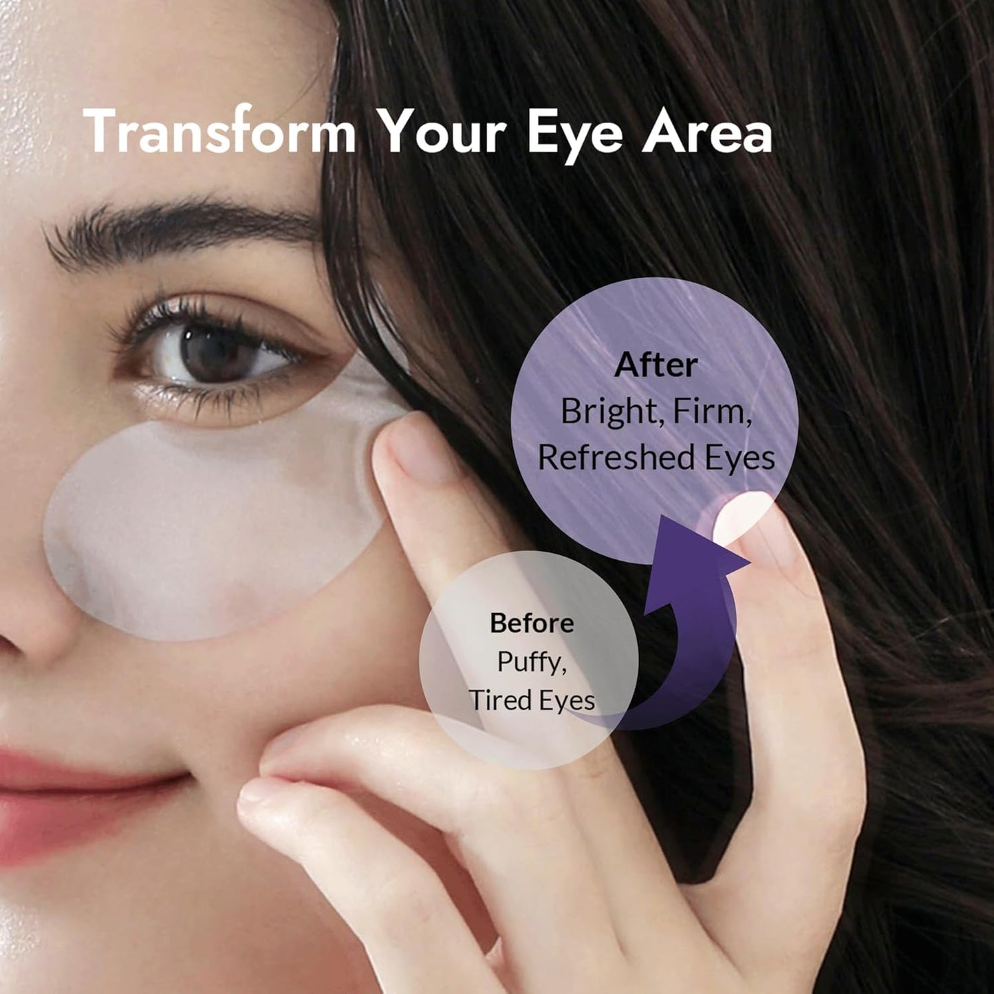 MIZON Under Eye Collagen Patches with Marine Collagen, Eye Gel Treatment Masks for Puffy Eyes, Dark Circles, Moisturizing Improves Elasticity, 60 Pcs