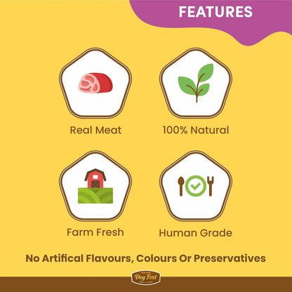 BarkButler x Dogfest Flavor Braids Treats for Dogs | Meat-First | Human Grade | Natural Ingredients | 0% Artificial Colours & Preservatives | Dog Treats for Adult Dog | 90g