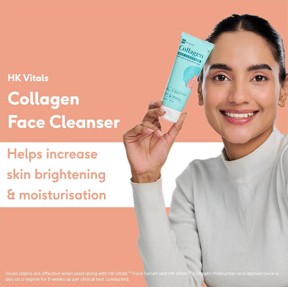 HK VITALS by HealthKart Collagen Face Cleanser with Aloe Vera Extract (100ml) | Reduces Fine Lines, Wrinkles, & Skin Dullness | All Skin Types