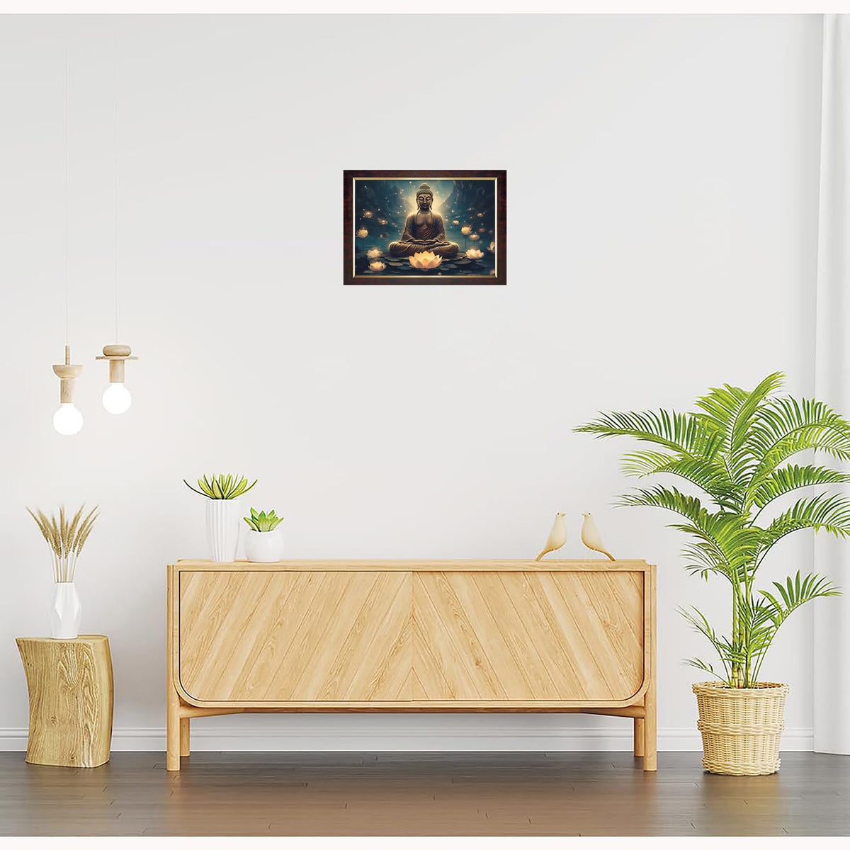 Premium Sparkle Lamination, Buddha Photo Frame, Copper Gold, 14x20 Inch 22084