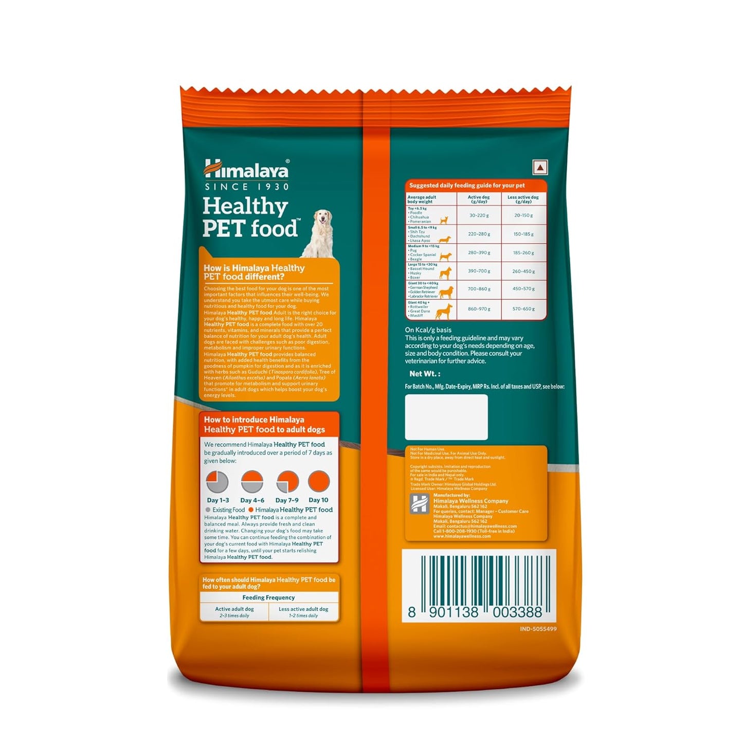 Himalaya Healthy PET Food for Adult Dogs | Chicken & Pumpkin | 1.2kg | Complete & Balanced Nutrition with Mountain Knot Grass, Tree of Heaven, Guduchi & Pumpkin