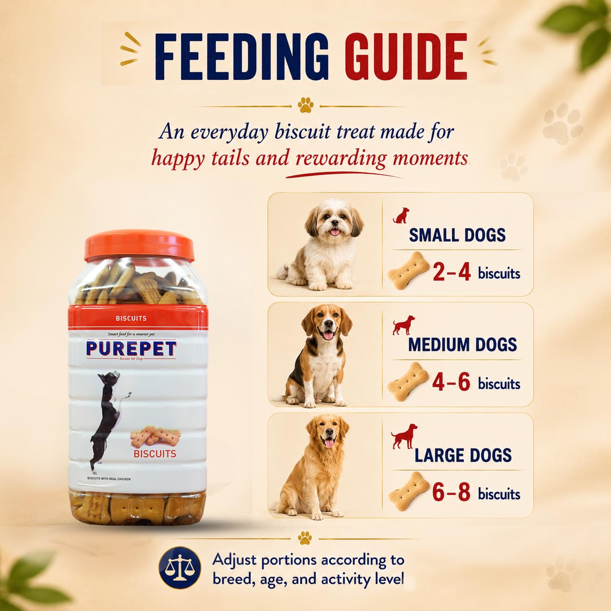 Purepet Dog Treats Biscuits for All Life Stages 800g Pack | Real Chicken Flavour | Active Behaviour | Oral Health |Training and Behaviour