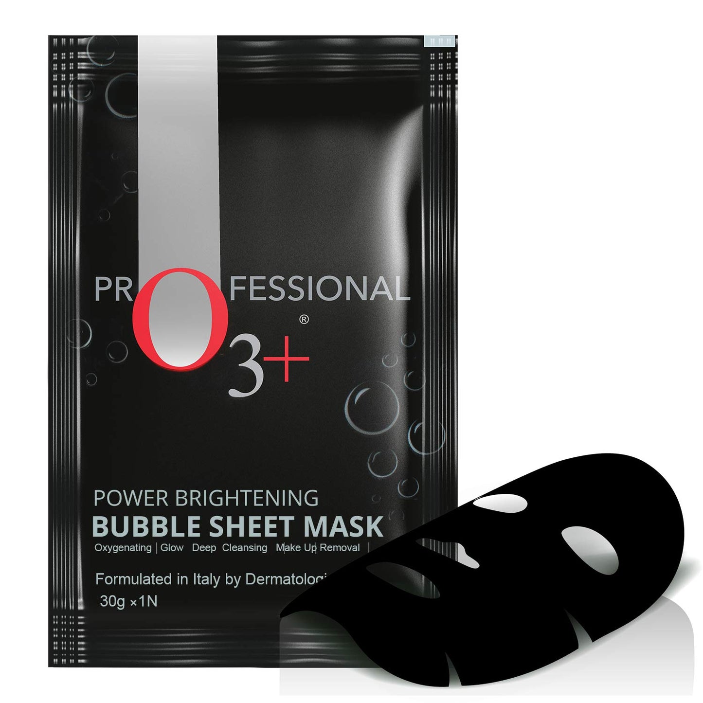 O3+ Power Brightening Bubble Sheet Mask for Deep cleansing and glowing skin (30gm,Pack of 1)