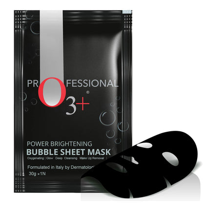 O3+ Power Brightening Bubble Sheet Mask for Deep cleansing and glowing skin (30gm,Pack of 1)