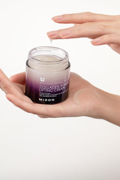 MIZON Collagen Power Lifting Cream, Face Moisturizer, Day and Night Cream, Smooth Wrinkles, Non-Greasy and Non-sticky Formula, Lifting, Tightening (75ml, 2.53 fl. oz.)