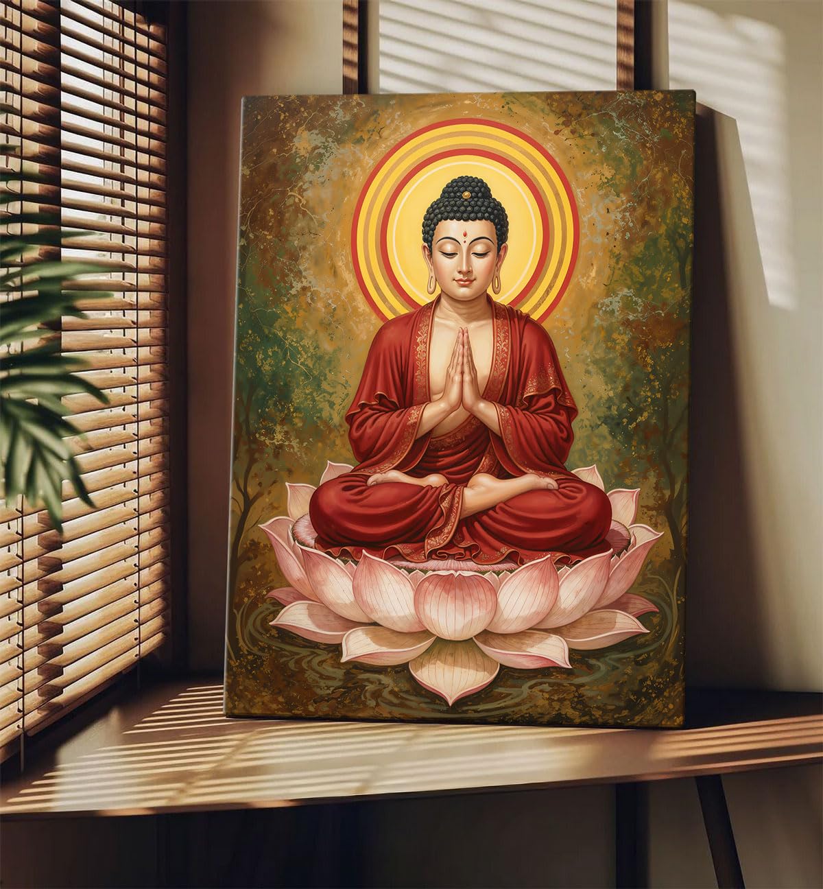Canvas Buddha Paintings, Multicolor, Abstract, 58.0 X 45.0 cm
