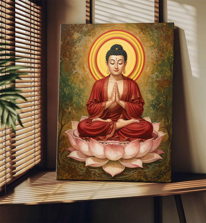 Canvas Buddha Paintings, Multicolor, Abstract, 58.0 X 45.0 cm