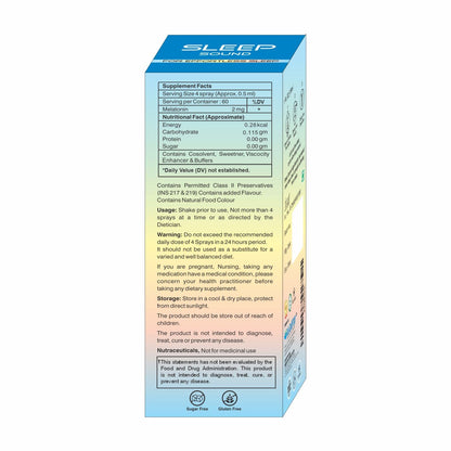 WALPAR Sound Sleep Melatonin Oral Spray for effortless sleep Cranberry Flavour 30 ml, 70 grams