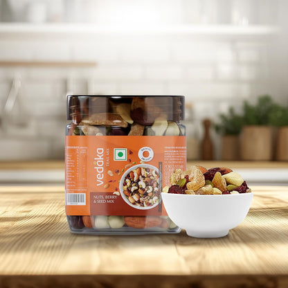 Vedaka Nuts, Berries and Seed Mix | 200 g | Almond, Cashew, Cranberry, Amla and Pumpkin Seeds | Healthy Snacking