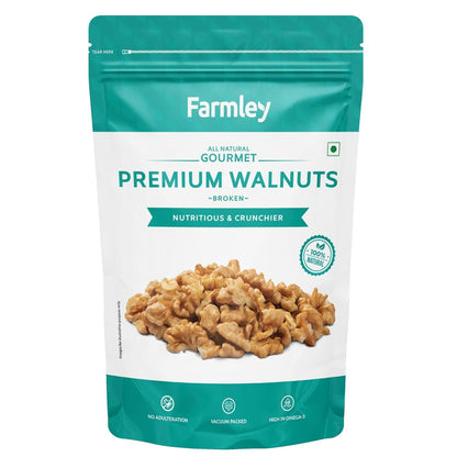 Farmley Walnut Broken Kernels | 250 g | Walnuts Without Shell, Akhrot, Dry Fruits, 100% Natural Akhrot, Rich in Proteins & Antioxidants (Pack Of 1)