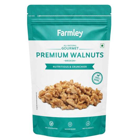 Farmley Walnut Broken Kernels | 250 g | Walnuts Without Shell, Akhrot, Dry Fruits, 100% Natural Akhrot, Rich in Proteins & Antioxidants (Pack Of 1)