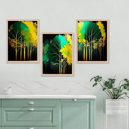 Painting for Wall Decoration - Modern Art Wall Decor Framed Painting for Living Room Bedroom - Framed Wall Posters/Paintings with Frame Set of 3 (Art 9, 10x13 inch)