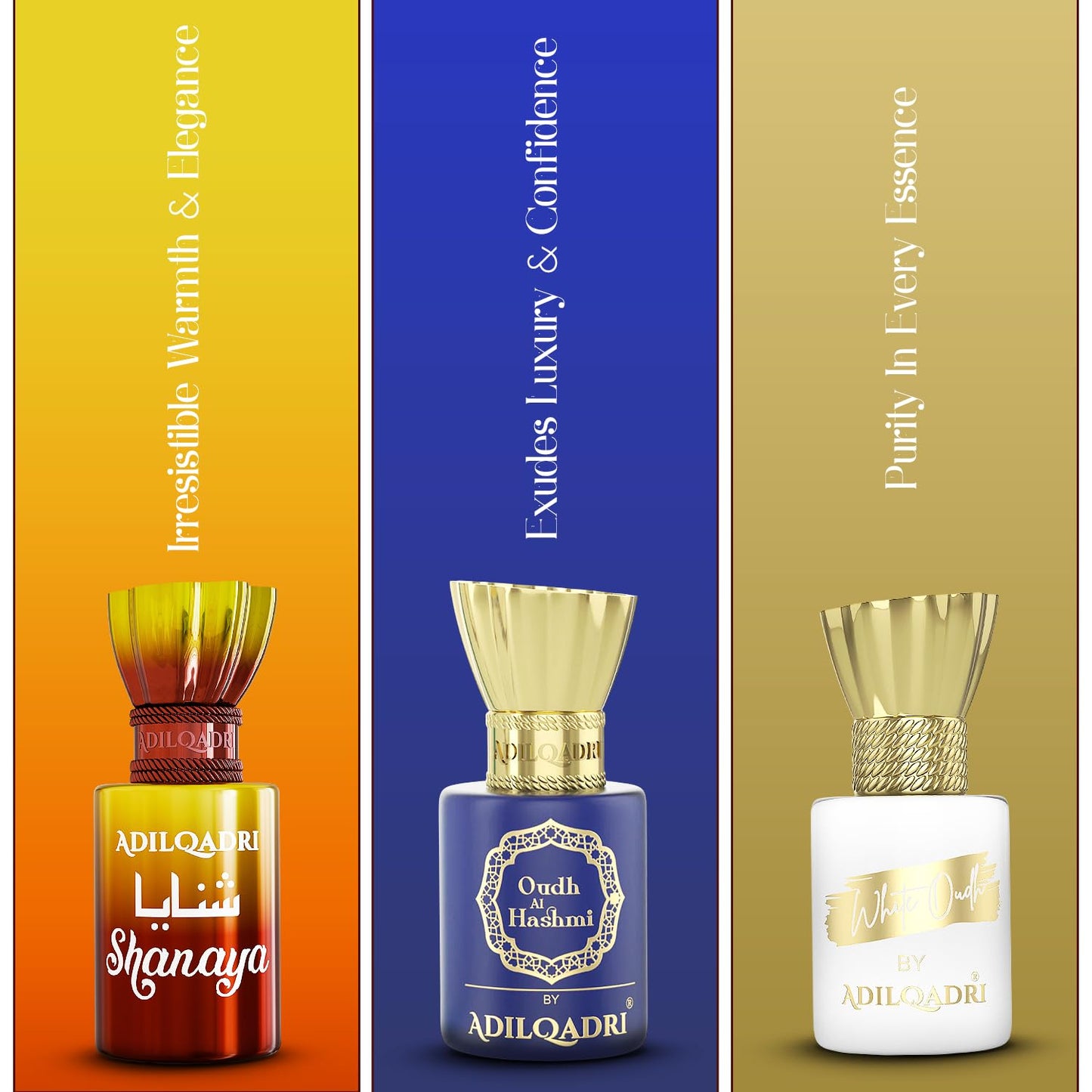 Adilqadri Assorted Luxury Attar Combo Perfume Gift Set for Men & Women (Pack of 6) – Non-Alcoholic Roll-On attar Collection | Long-Lasting Fragrance Set | Gift Hamper for Him & Her | Ideal for Special Occasions | 5.5ml Each