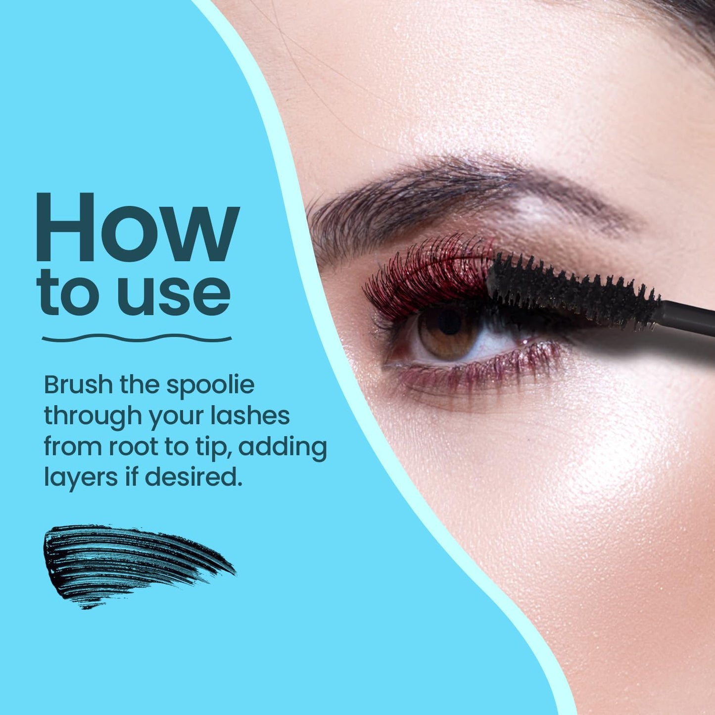 Swiss Beauty Waterproof Volumizing Colour Play Mascara | With Jojoba oil and Vitamin B5 | 6ml, Shade- Brown