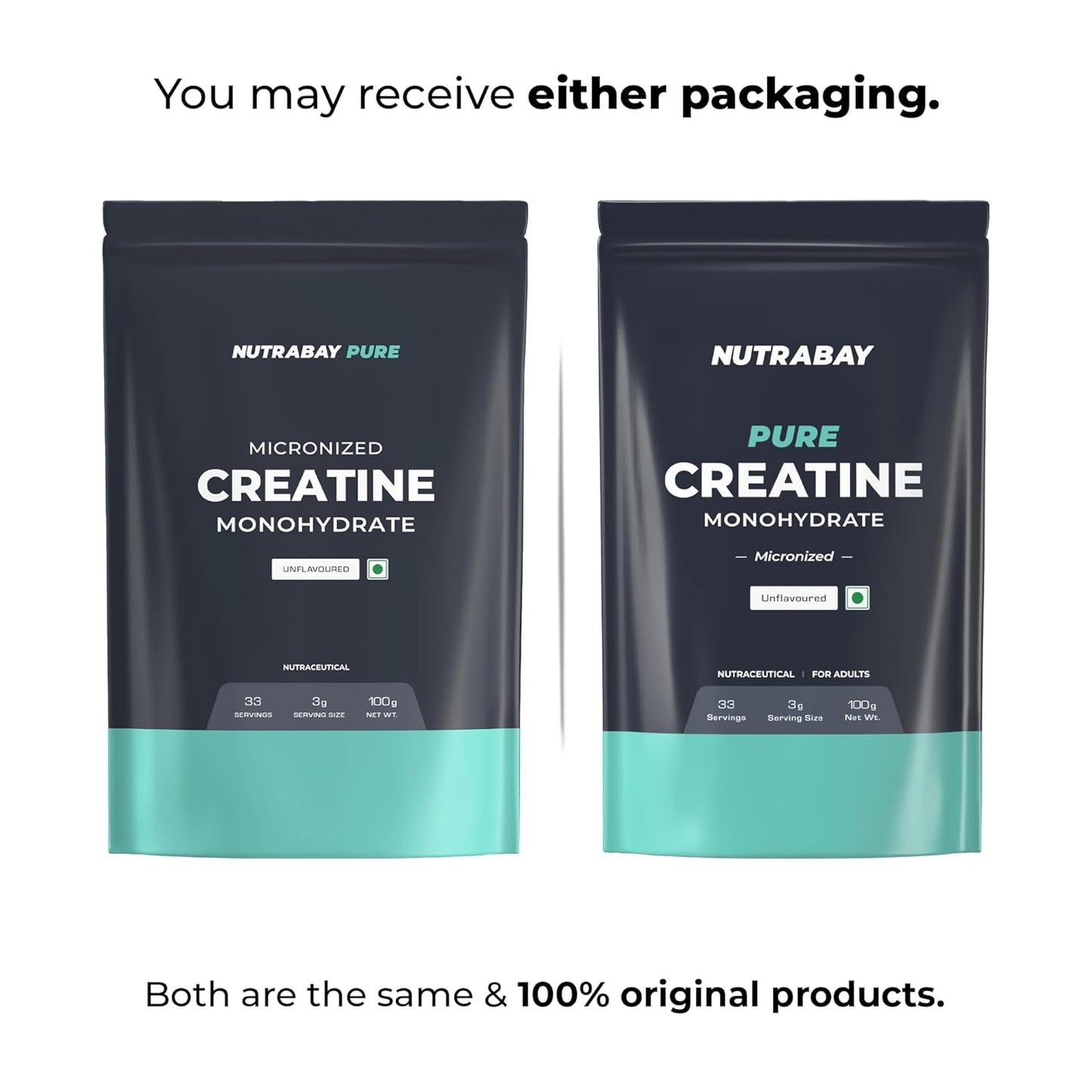 Nutrabay Pure Micronised Creatine Monohydrate Powder 3000 mg/Serving – Pre/Post Workout Supplement for Muscle Gain & Recovery |33 Servings – 100g, Unflavoured | Trustified Certified | 100% Authentic