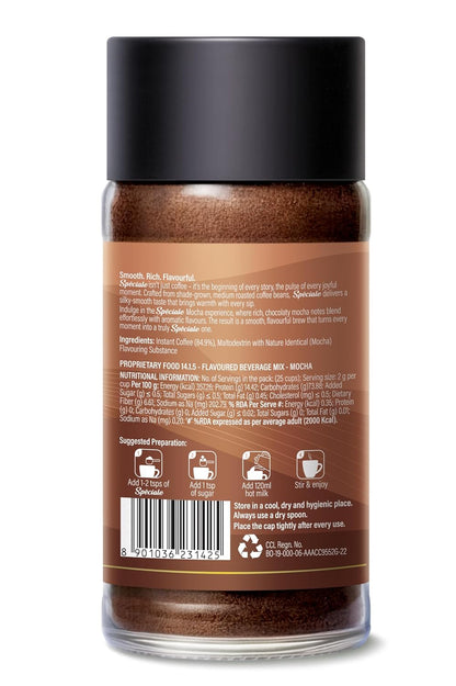 Continental Speciale | Mocha Flavoured Coffee | 50 gm Jar | Makes 25 Cups | Instant flavored Coffee Powder for both Hot & Cold Coffee | Medium Roast