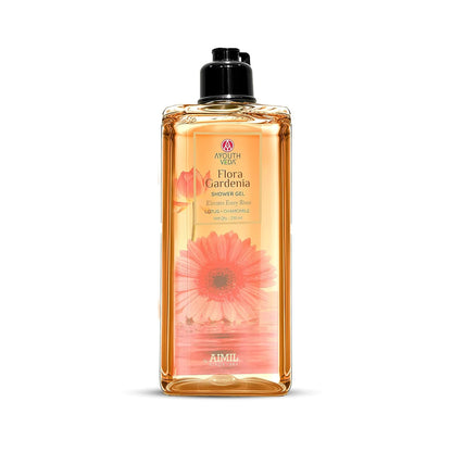 Ayouthveda Floral Gardenia Shower Gel – 250ml | Refreshing & Moisturizing Body Wash with Natural Gardenia Extract | Gentle, Sulfate-Free Formula for Soft,