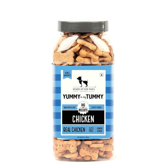 Yummy in My Tummy by HUFT Real Chicken Dog Biscuits – 800 gm | Gluten-Free Crunchy Treats for Dogs | Made with Real Chicken | No Added Flavours or Preservatives | Suitable for All Life Stages & Breeds