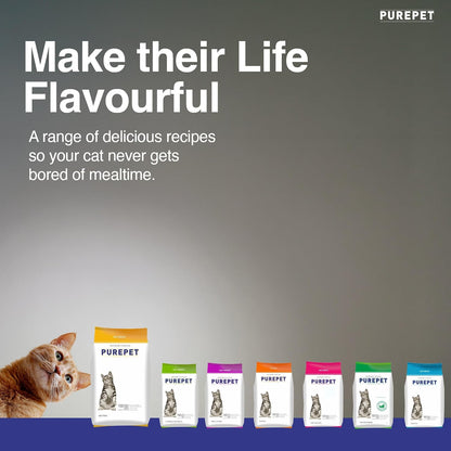 Purepet Adult Dry Cat Food Sea Food Flavour, 1 kg Pack