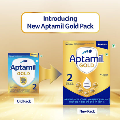 Aptamil Gold 2 Follow up Infant Formula Powder (After 6 months), Stage 2 -400gms -Bag-In-Box