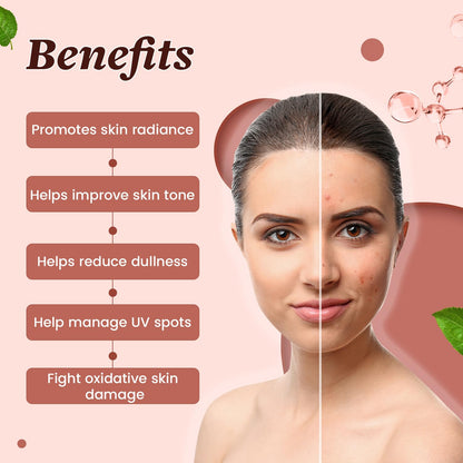 Neuherbs Glutathione 600mg - 15 Effervescent Tablets For Healthy & Glowing Skin | L-Glutathione Tablets With Hyaluronic Acid, Vitamin C & E For Skin Glow, Hydration & Anti Pigmentation | Orange Flavour