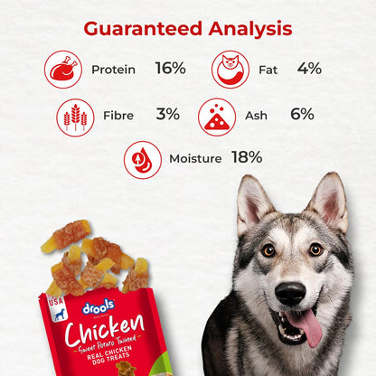 Drools Sweet Potato Twined Dog Treats, 70gm Pack, All Life Stages, roll