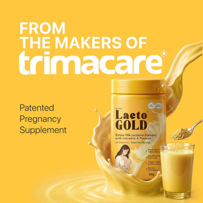LactoGold™ Lactation Granules | Not Just More But Better BreastMilk | 4X Shatavari, Moringa, Curcumin & Piperine | 300g | Pack of 1 |