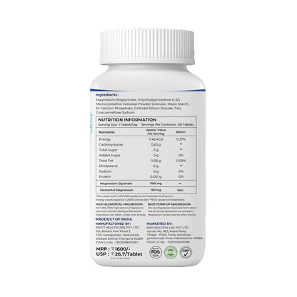 Supplement bottle with nutritional information label on a white background
