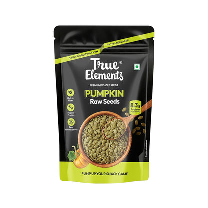 True Elements Pumpkin Seeds - Premium AAA Grade Raw Seeds for Eating | Immunity Booster Seeds | Diet Snacks | High in Protein